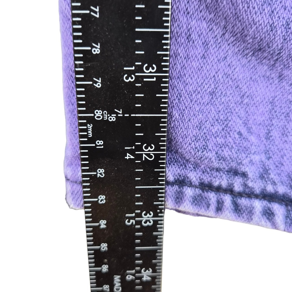 Vintage Wrangler 14MWZAP Purple Acid Wash Jeans High Rise Straight Leg USA 31x34 - Picture 8 of 8